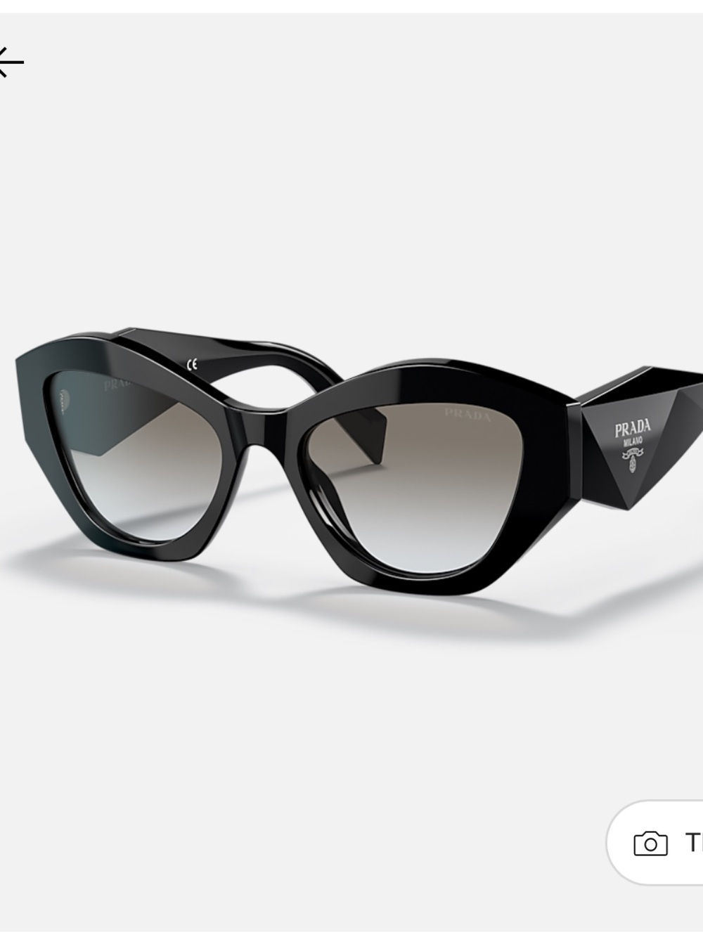 Prada Black Cat-Eye Sunglasses